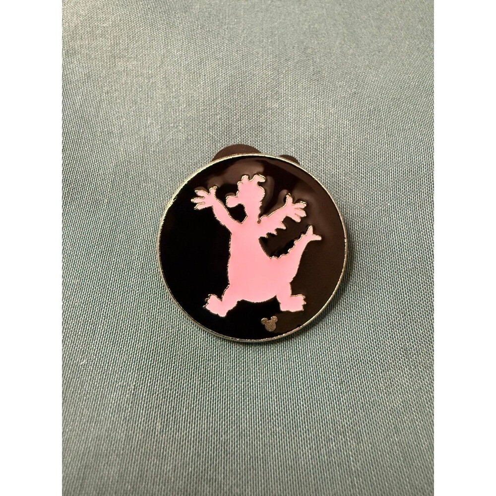 Hidden Mickey Figment silhouette pin featuring a pink Figment